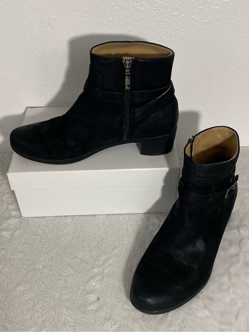 Dansko Cagney Black Burnished Suede Ankle Boots Size 41 EU (US 10.5 - 11)